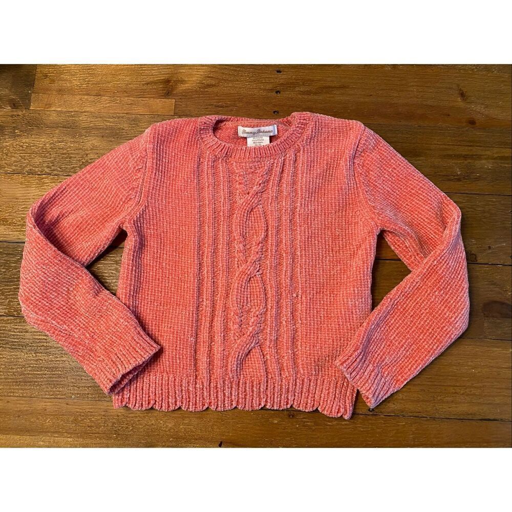 Tommy Bahama size 5/6 girls pink super soft knit sweater